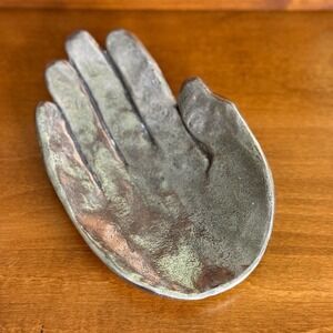 RARE vintage Patrick Meyer pewter art hand modernist jewelry Trinket coin dish